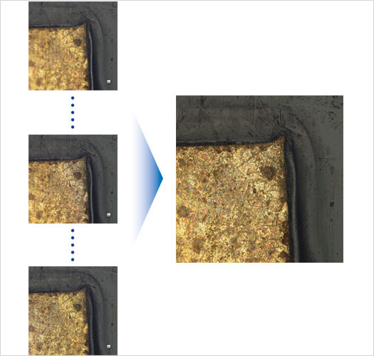 全面對焦的影像清晰呈現(xiàn)研磨面上的高低差